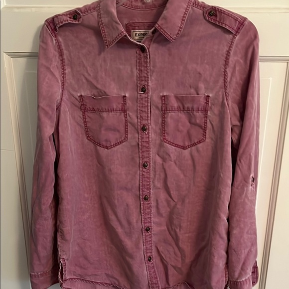 Express Other - Express Boyfriend Pink Casual Button Down Shirt